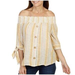 Unique Spectrum Smocked Tunic Top Blouse Womens 3X Summer Boho Cottage Prairie